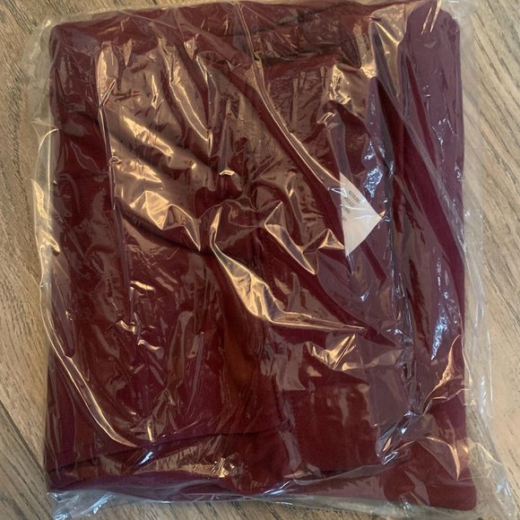 NWT DENIM & CO. ACTIVE FRENCH TERRY PULL-ON PANTS DARK BURGUNDY XS (TALL) - Picture 7 of 7